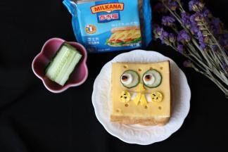 好看的海绵宝宝芝士三明治，很有营养