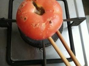 翻过来烧一下