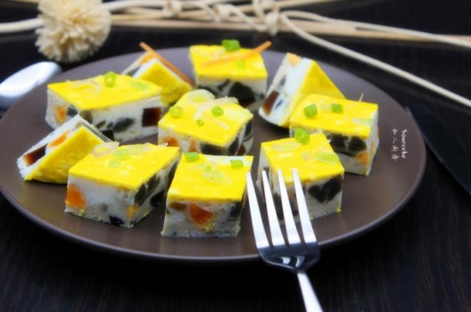 三色蒸蛋