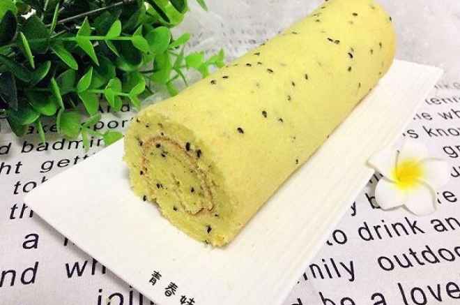 黑芝麻蛋糕卷