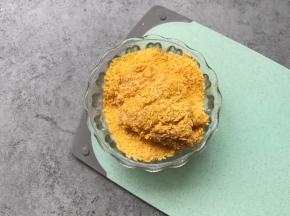 最后蘸满面包糠