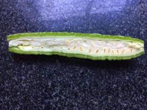 苦瓜对半切