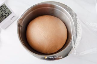 面团发酵到两倍大小的时候，就可以了