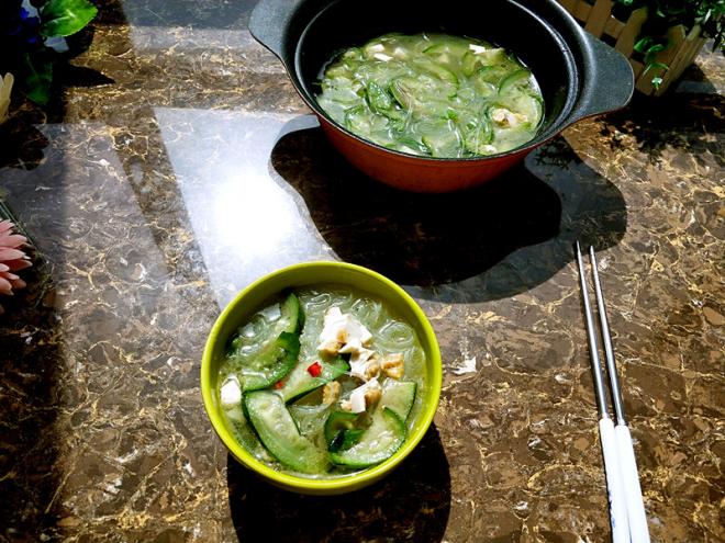 丝瓜咸蛋粉丝汤