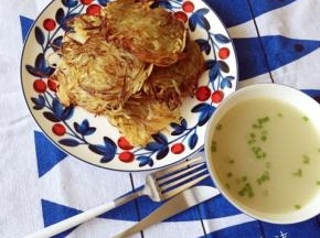 纯土豆丝煎饼香喷喷又很可口，不妨一试
