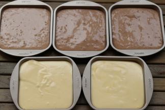 就这样做个素色的蛋糕吧。烤箱预热150度，25分钟.