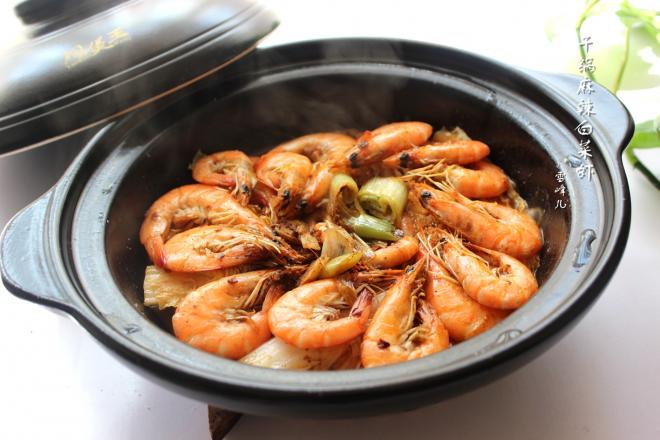 干锅白菜鲜虾