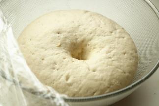 大约1个小时后，发酵成2倍大。