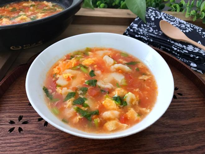 西红柿鸡蛋疙瘩汤
