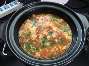 最后加入芹菜碎。