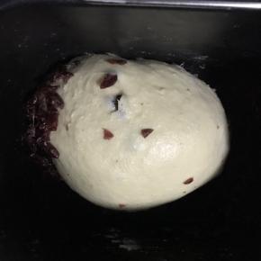 4.待第二个揉面程序还剩3分钟左右的时候，加入蔓越莓干，至揉面结束进行发酵！