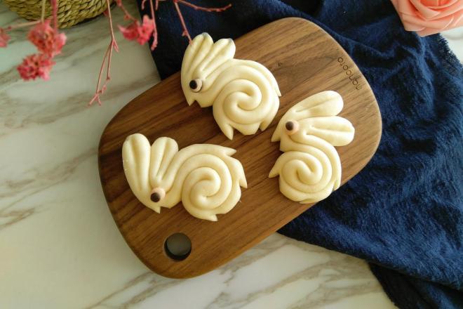 白玉兔花样馒头