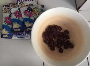 我买了三袋qq糖，正好70克