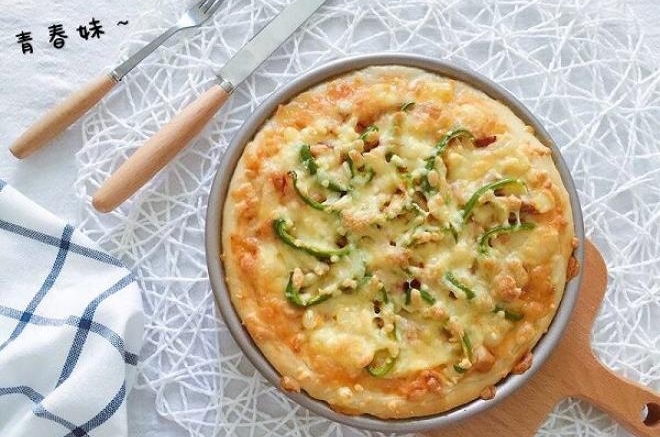 蜜汁鸡腿披萨