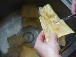 用剪刀剪成小段，约8厘米一段。