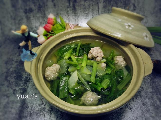 小白菜冬瓜丸子汤