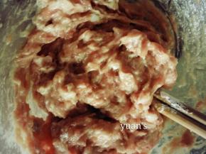 淀粉与肉馅完全融化