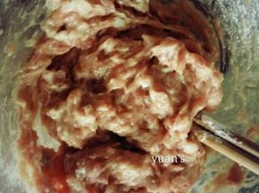 淀粉与肉馅完全融化