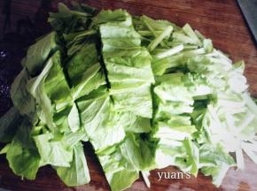 小白菜、冬瓜切块