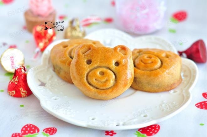 熊仔绿豆月饼
