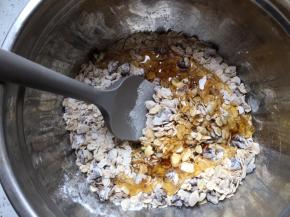 加入橄榄油和蜂蜜