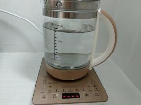 九阳养生壶注入1300毫升清水。