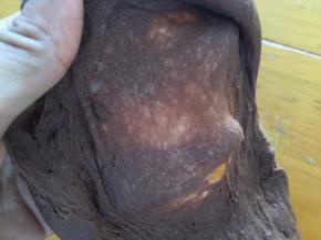 能拉出膜就可以了，在面包机里发酵