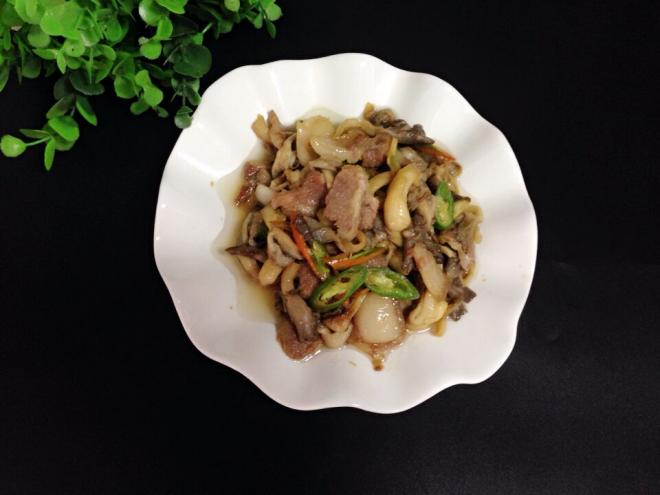 平菇炒肉片