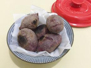 干净又好吃的紫薯就出锅了