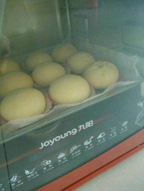 在温暖处再次发酵至两倍大，表面刷上一层蛋液，然后入烤箱180°20分钟即可