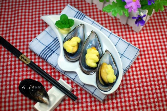 芥末芝士焗青口