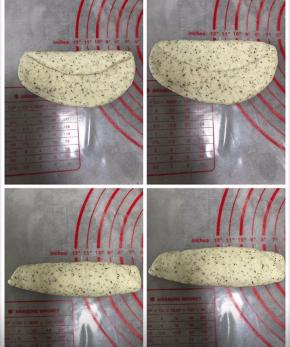 如图，将上边三分之一向下折，轻轻拍拍，再将下面的往上折，折好再轻拍拍，将粘合处拍紧，并将气泡拍掉