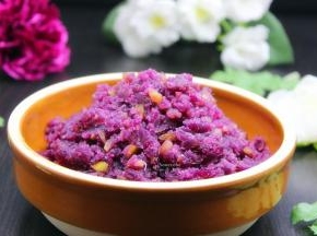 把栗子紫薯馅料做好的放凉；