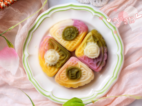 彩色家好月圆。