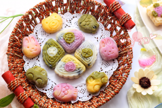 五颜六色的冰皮。