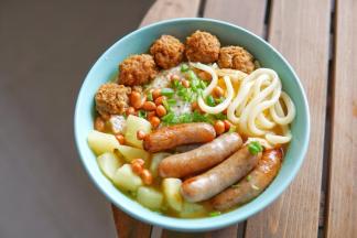 好吃的咖喱乌冬面就做好了