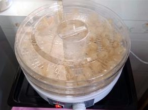 起动果干机，65度风干。