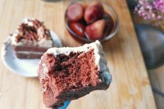 做个淡奶油可可戚风蛋糕做早餐是不错的选择哦。。。。。。