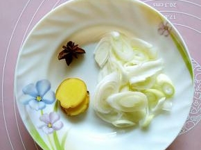 准备好葱花姜片和大料