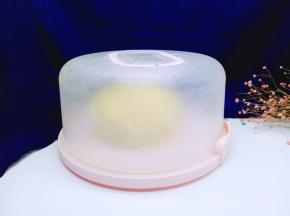 盖上蛋糕盒的盖子放入冰箱冷藏4小时以上再切开食用。