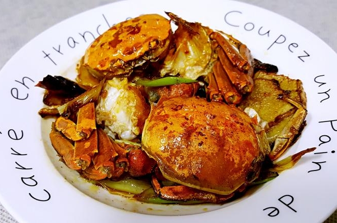 葱姜爆炒大闸蟹