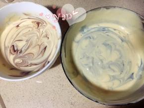 10、把步骤9分别倒入步骤8的中心位置。