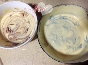 10、把步骤9分别倒入步骤8的中心位置。