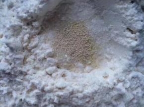 面粉加入酵母和白糖