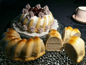 香芋蛋糕就做好了，和朋友分享吧。