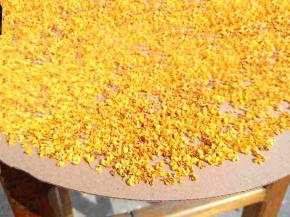 均匀的铺好，放在太阳底下晒干即可。