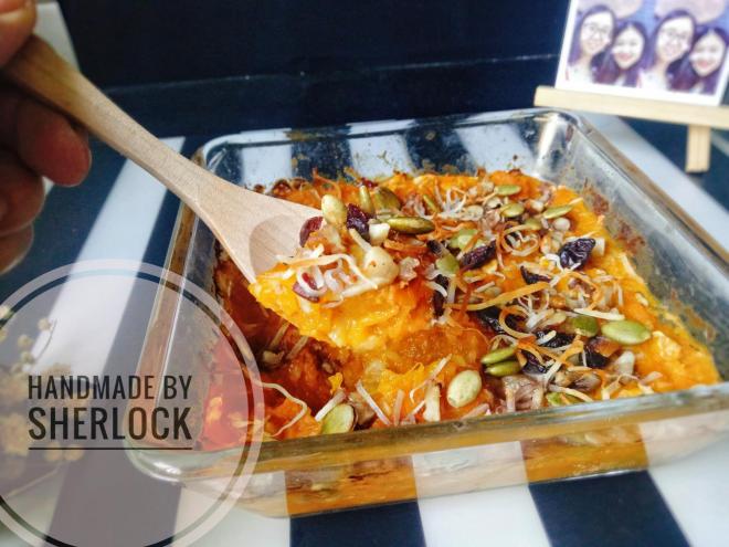 【快手健康轻食】减脂期的甜品——南瓜焗燕麦