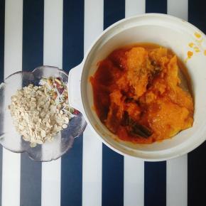 原料就是那么简单啦！
南瓜需要提前蒸熟，然后去皮~
在你准备的时候可以提前预热烤箱170℃