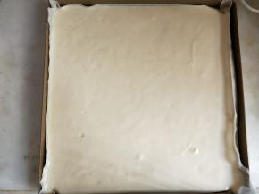 预热烤箱160度，蛋糕糊倒入铺好油纸的烤盘，震模，中层烤35分钟左右。