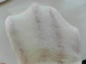 继续和面搅拌状态，设置十分钟，取出面团，可以拉开薄膜，整理一下面团，盖保鲜膜室温发酵约一个小时，手指戳洞不回缩不塌陷即可
